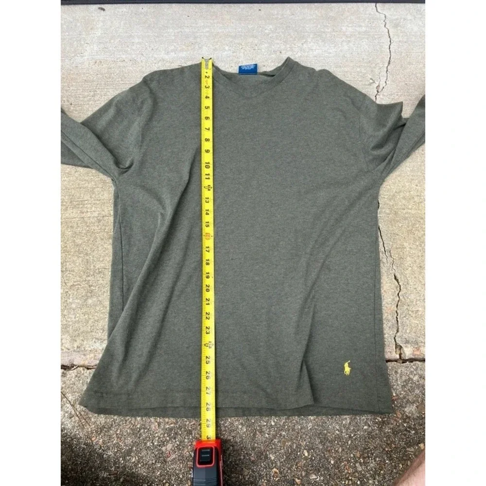 Polo Ralph Lauren M Green SLEEP Wear Embroidered Logo Long Sleeve Shirt Thermal